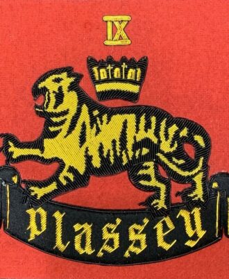 9-(Plassey)-Battery-Royal-Artillery-Hand-Embroidered-Bullion-&-Wire-Frame-Badge