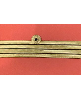 Cuff-Rank-Sleeve-1Curl-3-Bars-Gold-wire-For-Captain-Sold-Pair