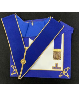 Imitation-Leather-Masonic-Craft-Provincial-Undress-Apron-&-Collar-Gold-Levels
