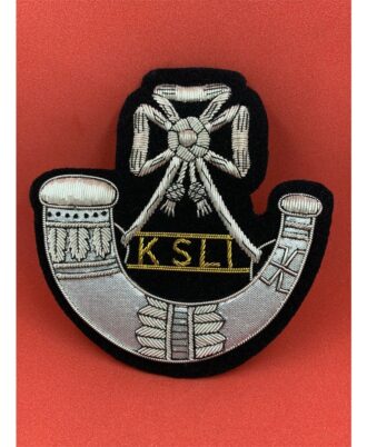 KINGS-SHROPSHIRE-LIGHT-INFANTRY-BLAZER-BADGE-KSLI-BULLION-AND-WIRE-BLAZER-BADGE