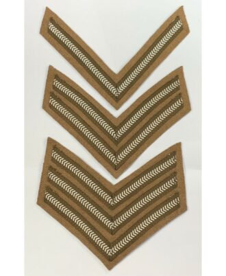 WW1-British-Cloth-Stripes-Insignia-Arm-Chevrons-Rank-Badge-Set-Of-Three